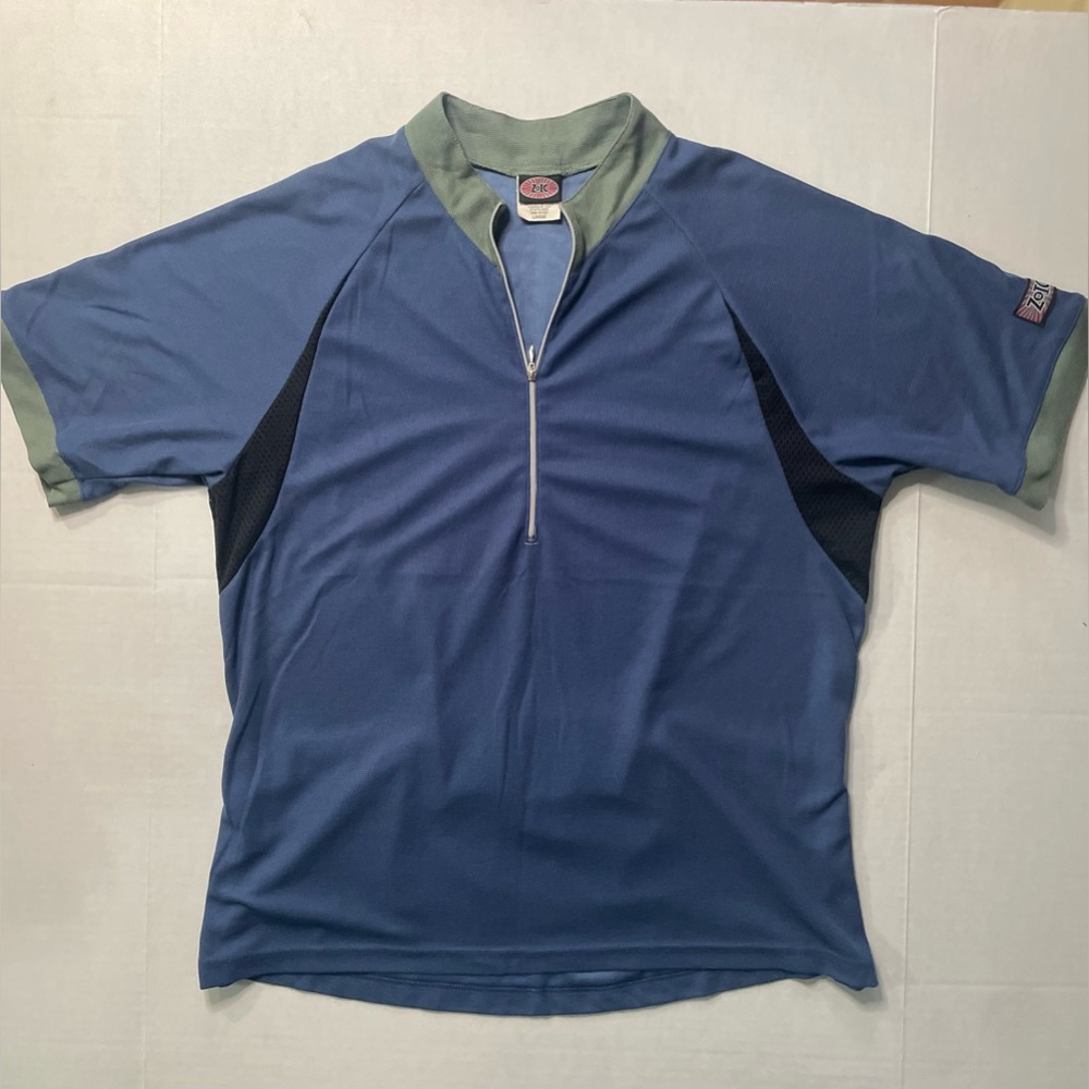 Zoic Vented Mountain Biking Cycling Shirt Jersey Size L Pockets Logo Vgt